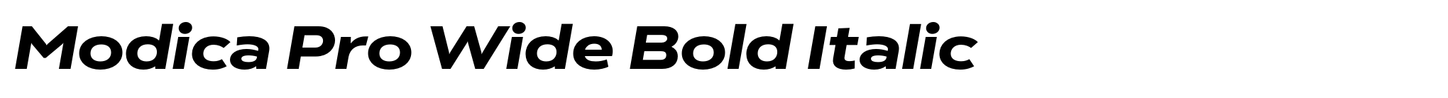 Modica Pro Wide Bold Italic image